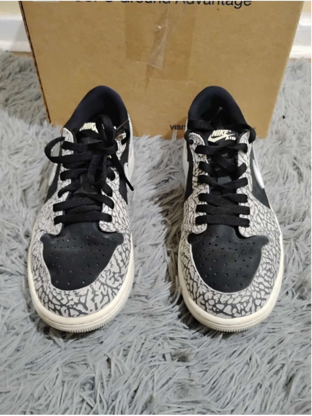 Nike Air Jordan 1 Retro OG Low Black Cement Men Size 9.5 / Women 11 CZ0790-001